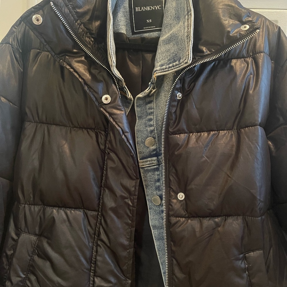 Blank NYC Black Puffer & Denim Jacket